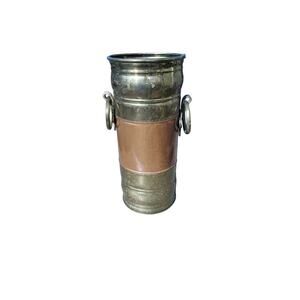 vintage copper and brass umbrella stand,